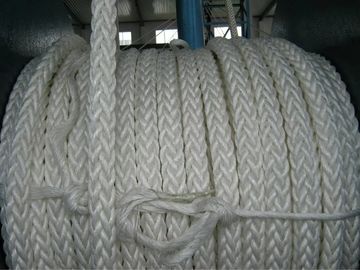 China O diâmetro de 128mm torceu a corda da amarração de 8 costas / corda de nylon marinha fábrica